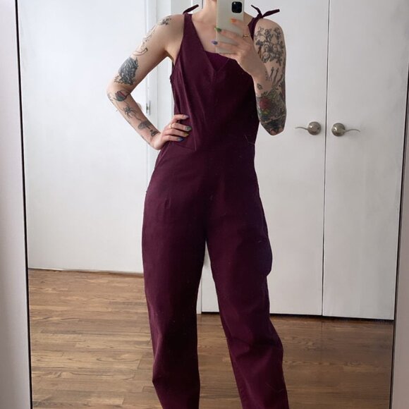 Loup Pants - loup maroon jumpsuit
